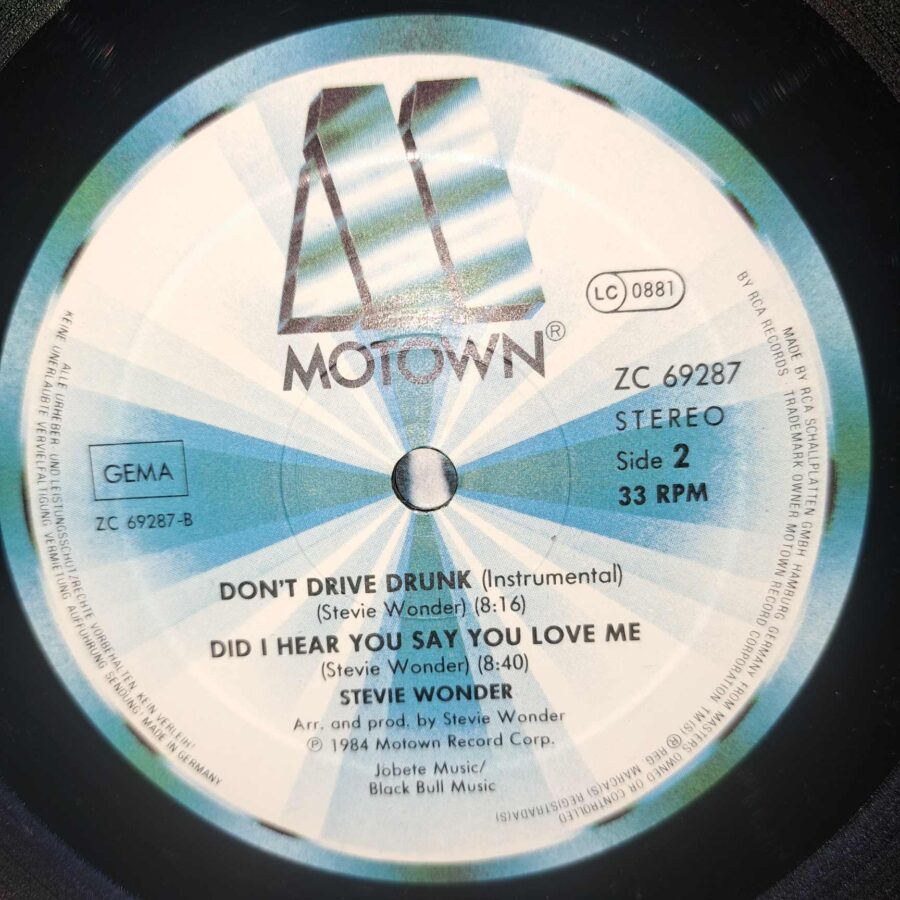 Stevie Wonder – Don't Drive Drunk – Disc Vinil MAXI VG+ (lotF)
