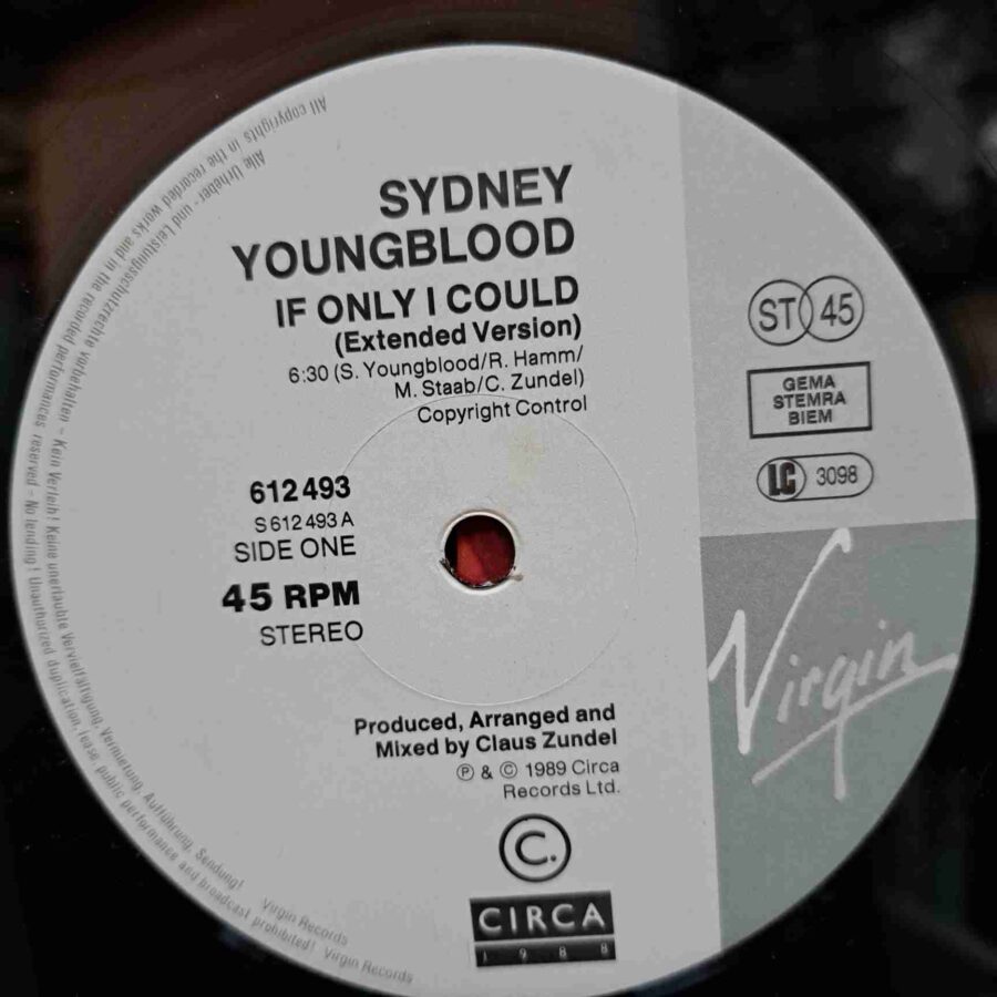 Sydney Youngblood – If Only I Could (1) Sydney Youngblood – If Only I Could - Disc Vinil MAXI 45 RPM VG (lotK)