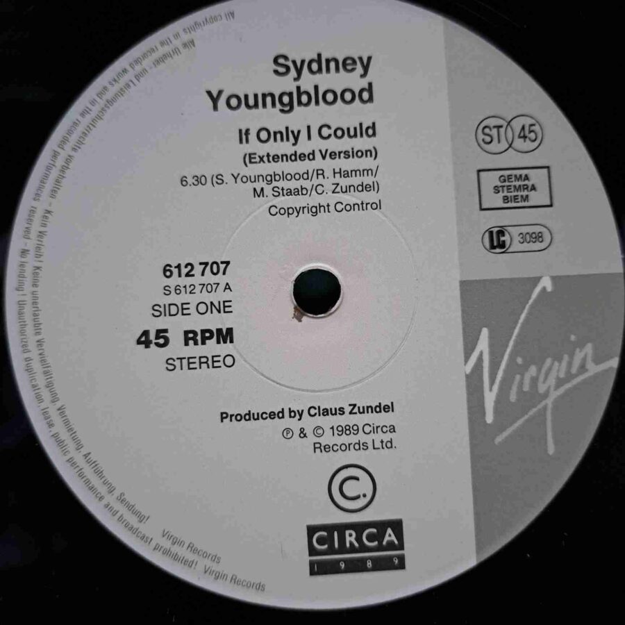 Sydney Youngblood – If Only I Could Ain't No Sunshine Congratulations (1) Sydney Youngblood – If Only I Could Ain't No Sunshine Congratulations – Disc Vinil MAXI 45 RPM VG VG+ (lotB)