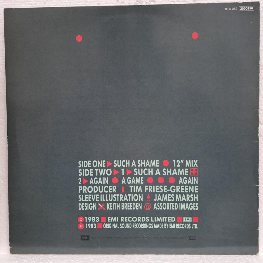 Talk Talk – Such A Shame (2) Talk Talk – Such A Shame Disc VINIL LP VG VG+
