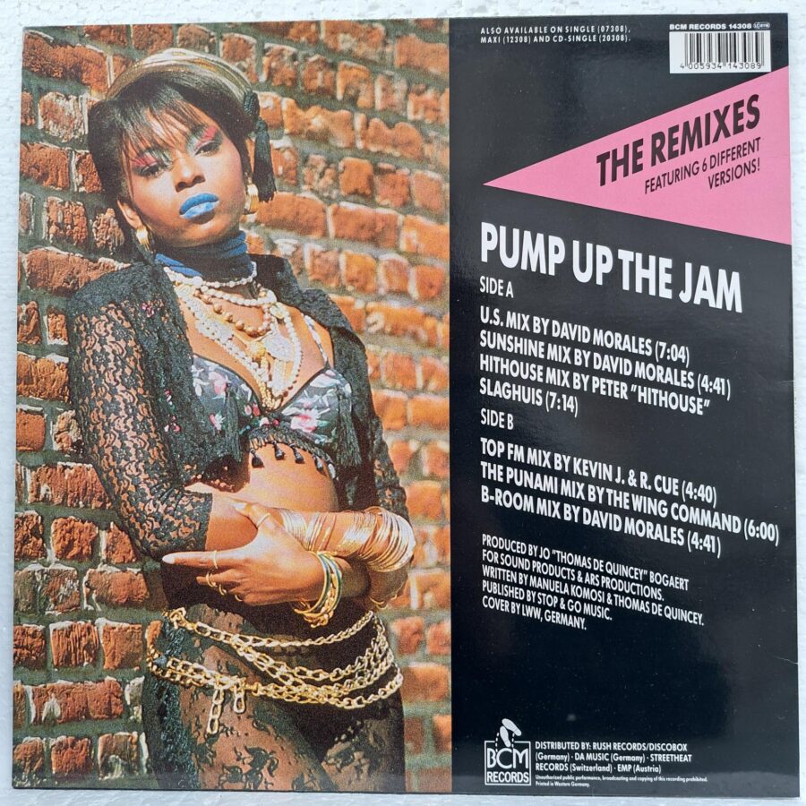 Technotronic Featuring Felly – Pump Up The Jam (The Remixes) (2) Technotronic Featuring Felly – Pump Up The Jam (The Remixes) Disc VINIL MAXI VG+