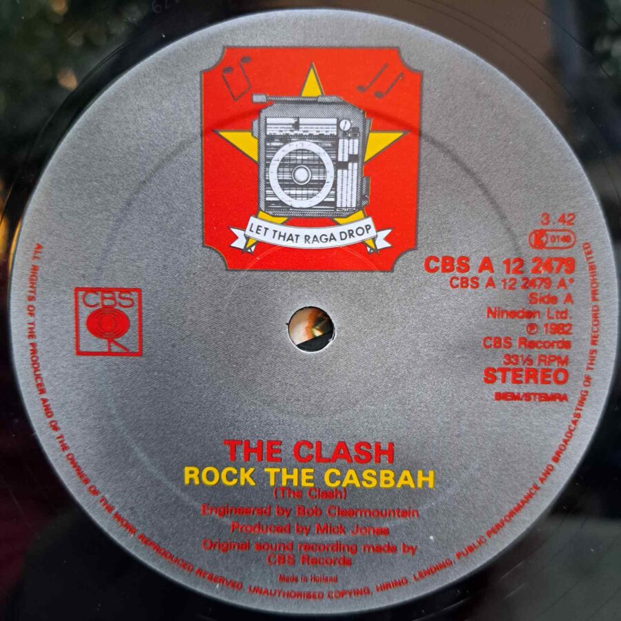 The Clash – Rock The Casbah (1) The Clash – Rock The Casbah – Disc Vinil MAXI VG VG+ (lotH)