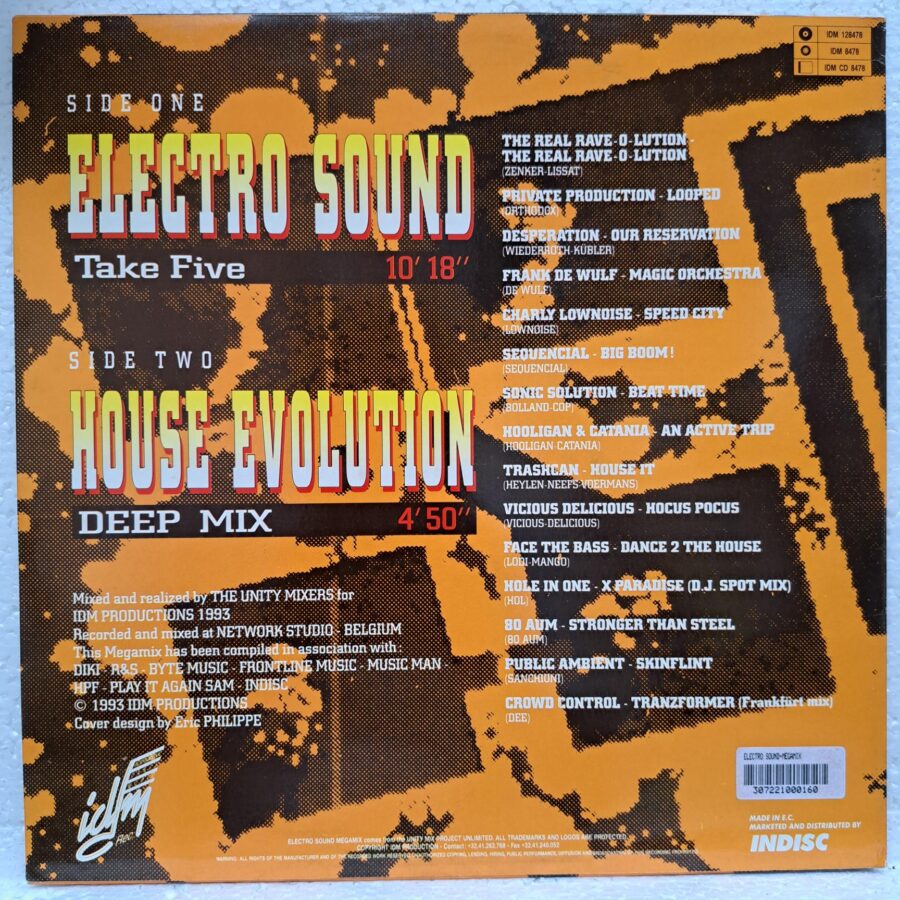 The Unity Mixers – Electro Sound Megamix Take Five (3) The Unity Mixers – Electro Sound Megamix Take Five - Disc Vinil MAXI VG+ (lotE)