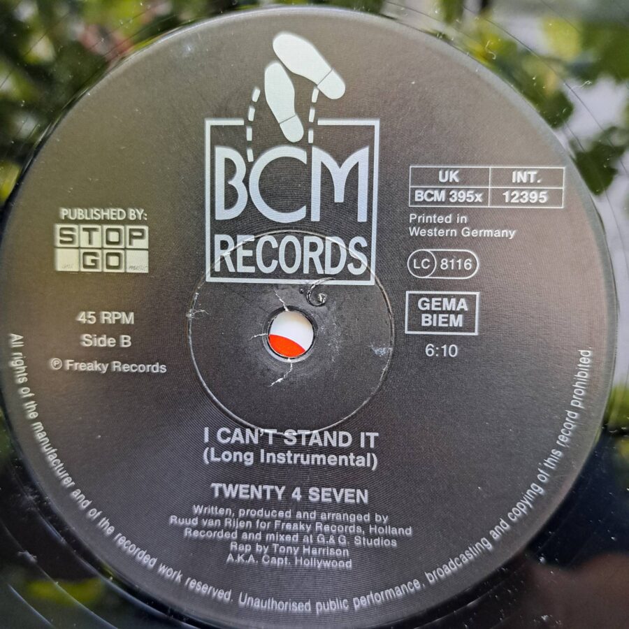 Twenty 4 Seven Featuring Capt. Hollywood – I Can't Stand It Twenty 4 Seven Featuring Capt. Hollywood – I Can't Stand It! – Disc VINIL MAXI VG VG+ (box5)