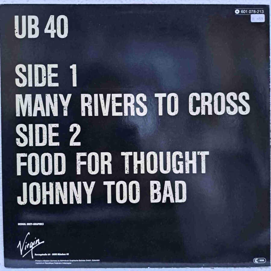 UB40 – Many Rivers To Cross – Disc Vinil MAXI 45 RPM EX