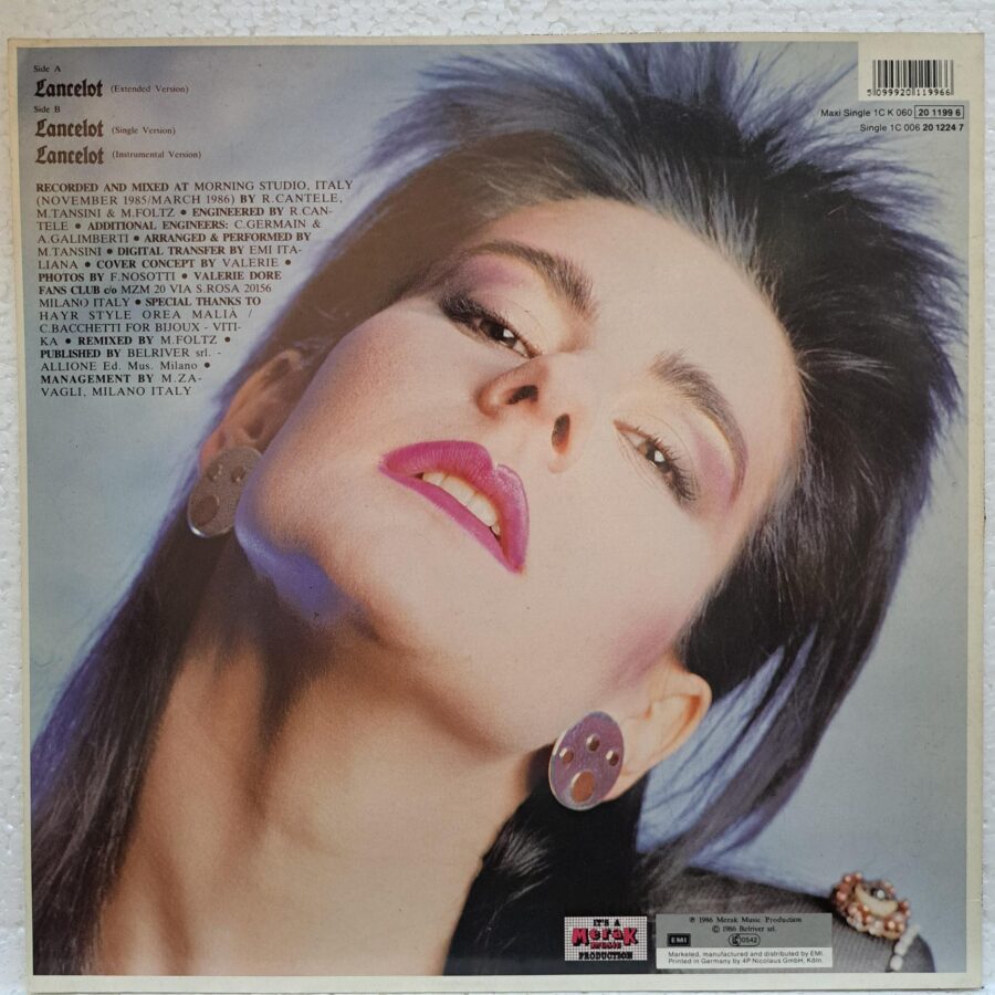 Valerie Dore – Lancelot (Extended Version) (3) Valerie Dore – Lancelot (Extended Version) – Disc Vinil MAXI VG VG+ (lotE)