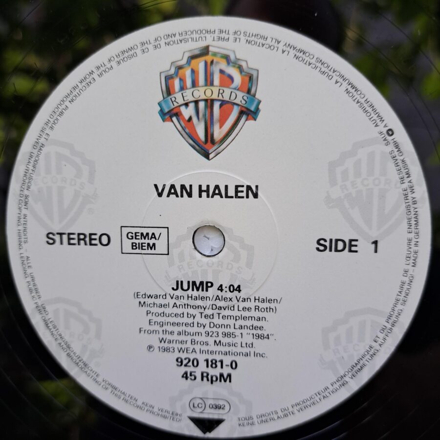 Van Halen – Jump (1) Van Halen – Jump - Disc VINIL MAXI VG VG+ (box2)