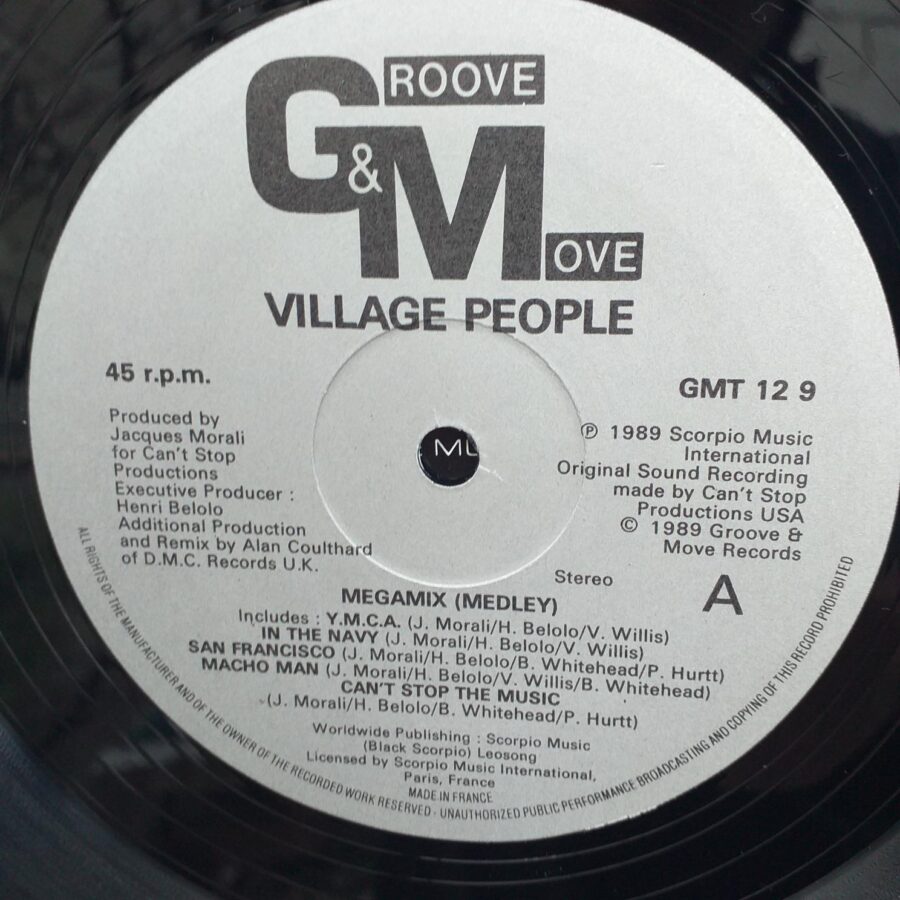 Village People – Megamix (Medley) / Y.M.C.A. Disc VINIL maxi VG+