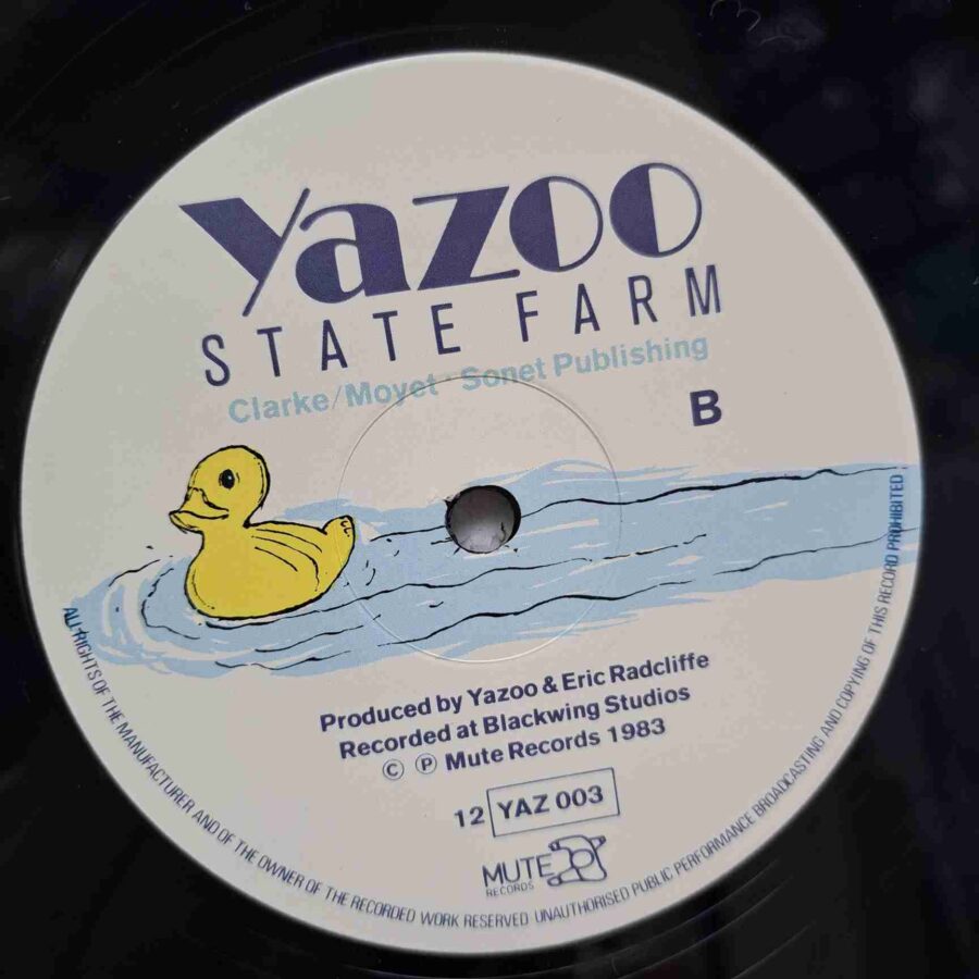 Yazoo – Nobody's Diary / State Farm – Disc Vinil MAXI 45 RPM VG+ (lotM)