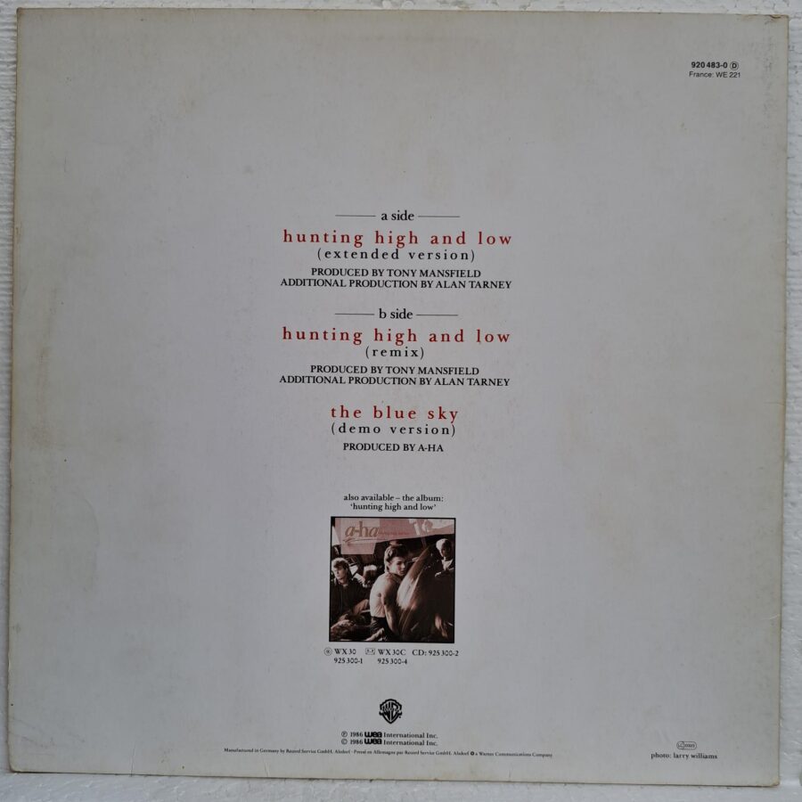 a-ha – Hunting High And Low (2) a-ha – Hunting High And Low Disc VINIL MAXI VG+ (box2)