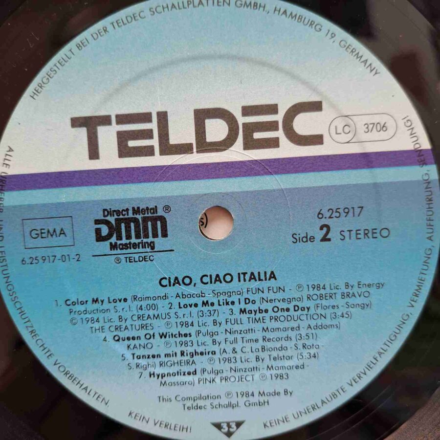 Ciao Ciao Italia  - Disc Vinil LP VG  Al Bano & Romina Power, Ricchi & Poveri , Fun Fun, Righeira