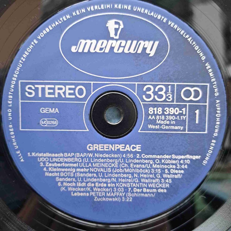 Greenpeace SKU1 (1) Greenpeace – Disc Vinil LP VG VG+