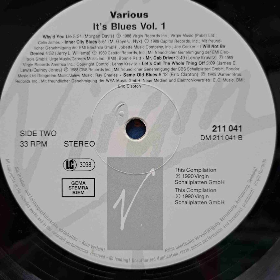 It's Blues Vol. I sku8 It's Blues Vol. I - Disc Vinil LP VG EX