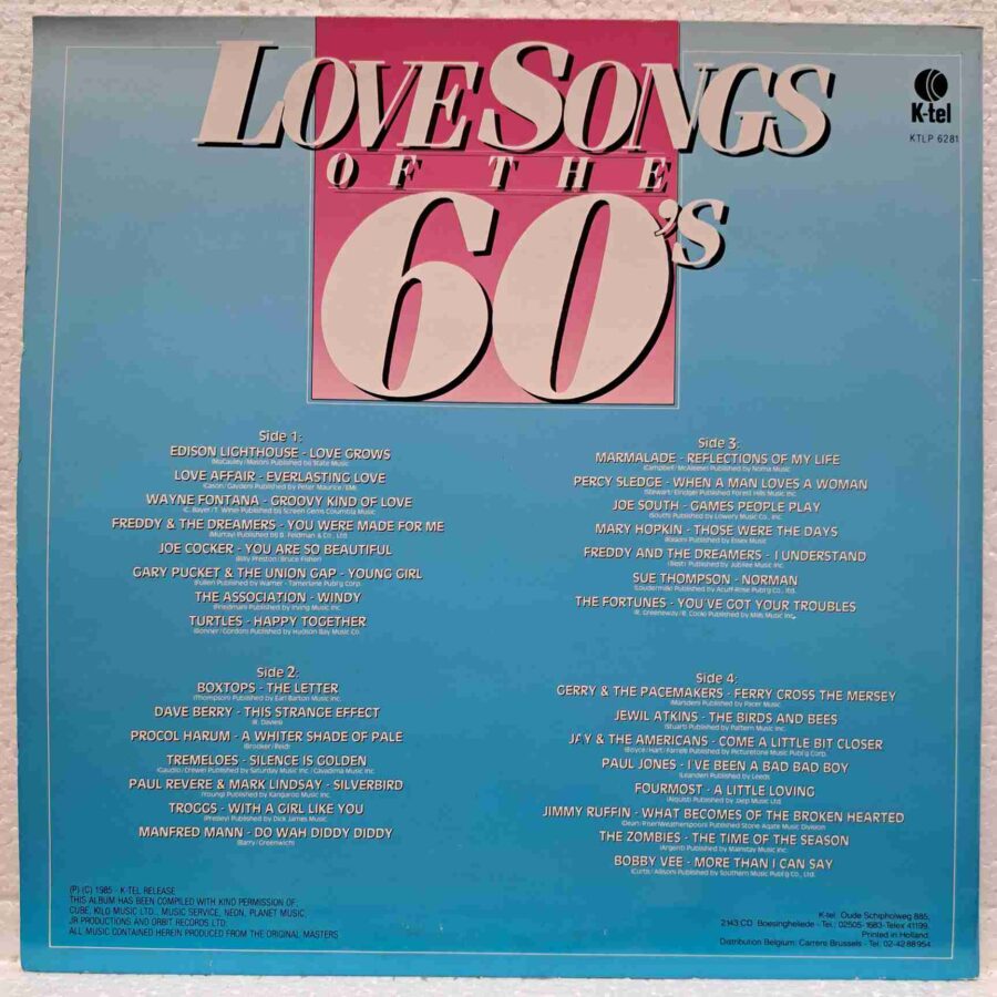 Love Songs Of The 60's - Vol. 2 - Disc Vinil 2LP EX sku8 (3) Love Songs Of The 60's - Vol. 2 - Disc Vinil 2LP EX