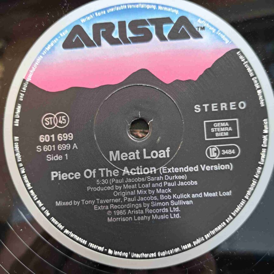 Meat Loaf – Piece Of The Action - Disc Vinil Maxi-Single VG+ sku6 Meat Loaf – Piece Of The Action - Disc Vinil Maxi-Single VG+