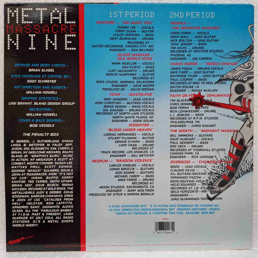 Metal Massacre Nine  - Disc Vinil LP VG  EX   USA