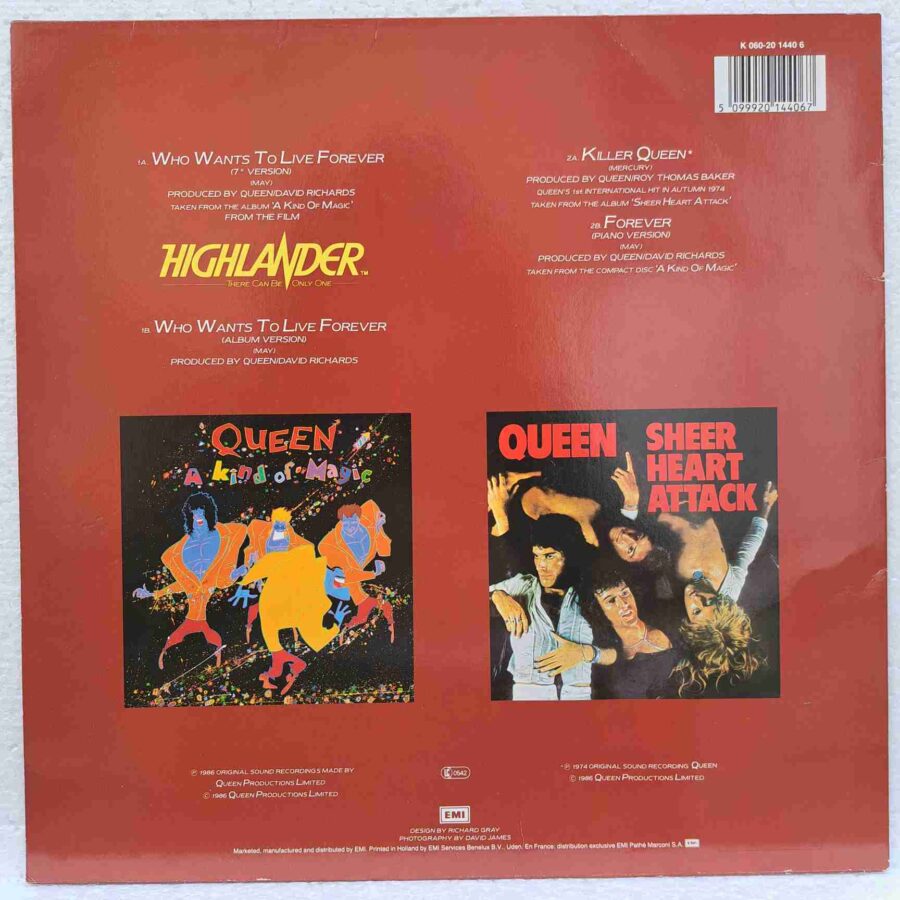 Queen – Who Wants To Live Forever - Disc Vinil Maxi-Single sku3 (2) Queen – Who Wants To Live Forever - Disc Vinil Maxi-Single VG