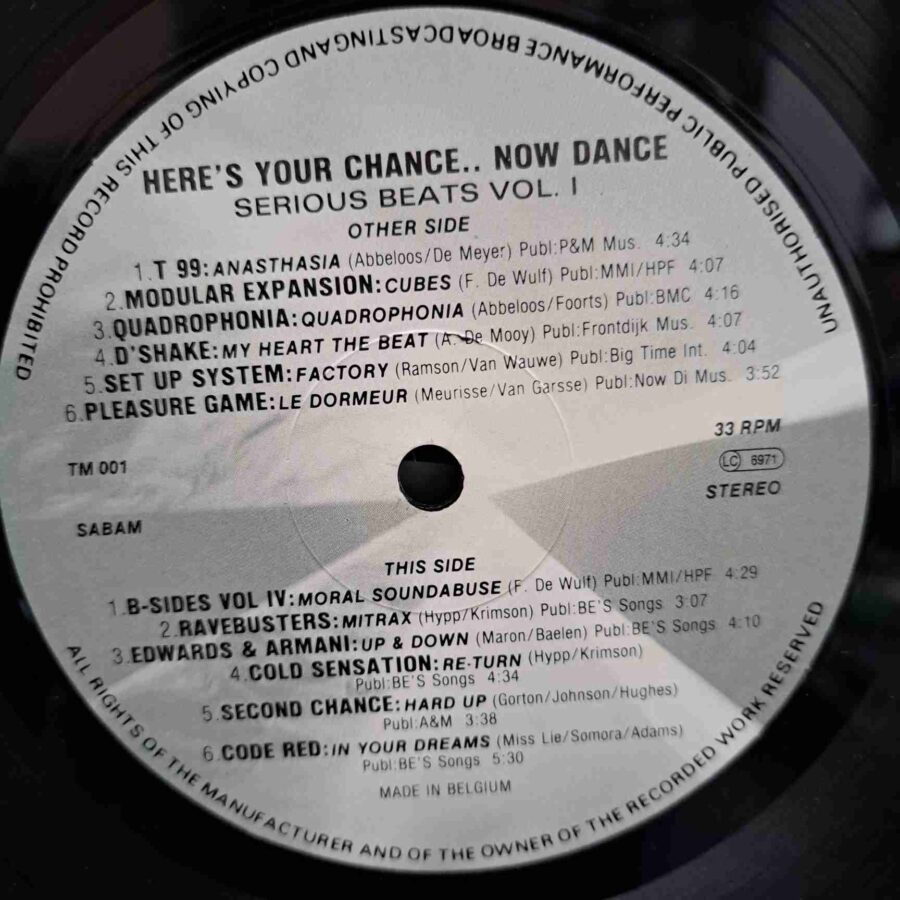 Serious Beats Vol. 1 SKU1 (1) Serious Beats Vol. 1 – Disc Vinil LP VG VG+
