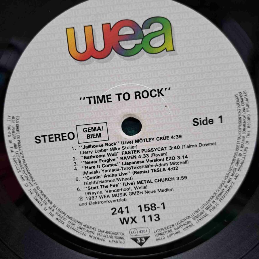 Time To Rock   - Disc Vinil LP  EX Mötley Crüe Ezo Guns N' Rose Testament Manowar