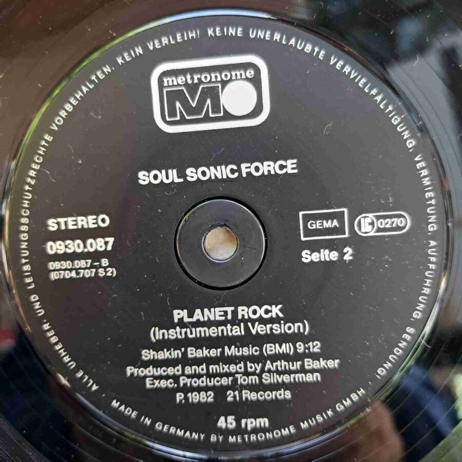 Afrika Bambaata & Soulsonic Force – Planet Rock SKU11 (2) Afrika Bambaata & Soulsonic Force – Planet Rock – Disc MAXI LP VG+