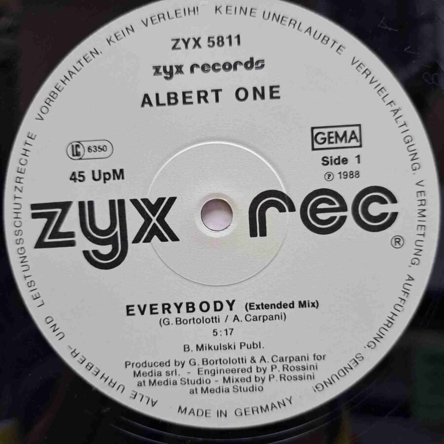 Albert One – Everybody - Disc Vinil Maxi Single sku 8 Albert One – Everybody - Disc Vinil Maxi Single EX