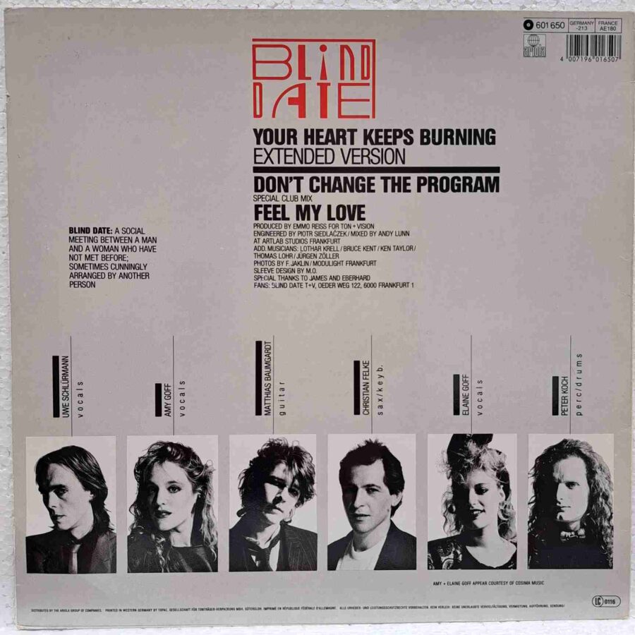 Blind Date – Your Heart Keeps Burning - Disc Vinil Maxi Single sku8 (2) Blind Date – Your Heart Keeps Burning - Disc Vinil Maxi Single EX (copie)