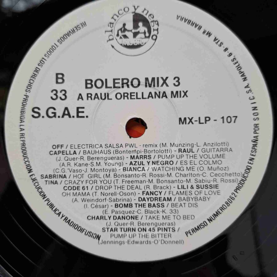Bolero Mix 3 – Fancy, Cappella, Bomb The Bass, MARRS, Code 61, Day Dream – Disc Vinil LP VG+