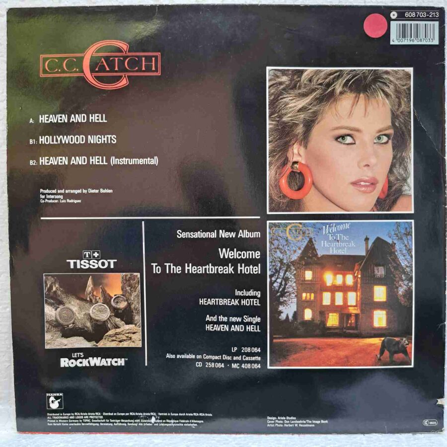 C.C. Catch – Heaven And Hell SKU11 (3) C.C. Catch – Heaven And Hell - Disc Vinil MAXI 45 RPM VG+