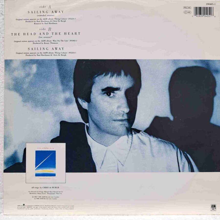 Chris De Burgh – Sailing Away SKU3 (3) Chris De Burgh – Sailing Away – Disc Vinil Single VG