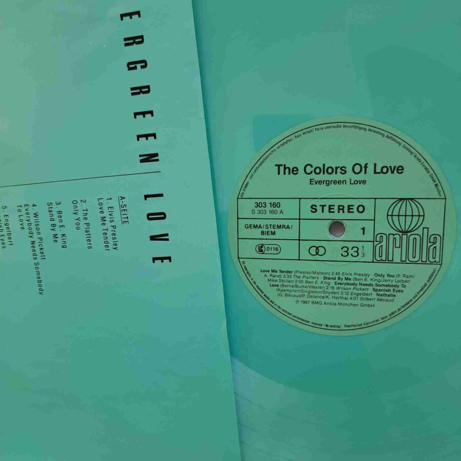 Colours Of Love - Box Set - Scorpions, Elvis Presley, Duran Duran, Tina Turner, James Brown, Joe Cocker - Disc Vinil 5LP VG+  Discuri Colorate