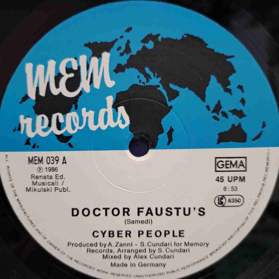 Cyber People – Doctor Faustu's - Disc Vinil Maxi Single sku8 Cyber People – Doctor Faustu's - Disc Vinil Maxi Single EX