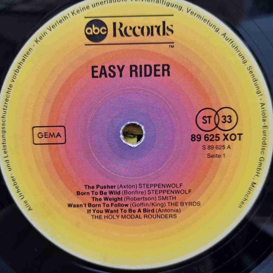 Easy Rider SKU3 (1) Easy Rider (Music From The Motion Picture) – Steppenwolf, The Byrds, The Jimi Hendrix Experience - Disc Vinil LP VG