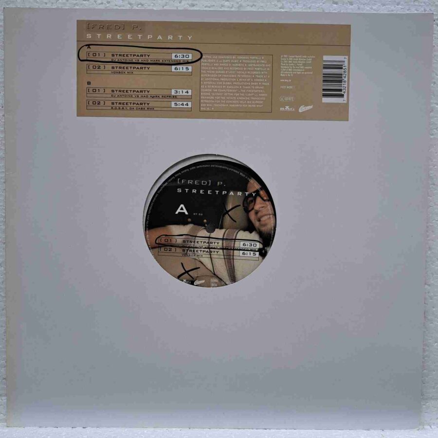 [Fred] P. – Streetparty  – Disc Vinil MAXI 45 RPM VG VG+