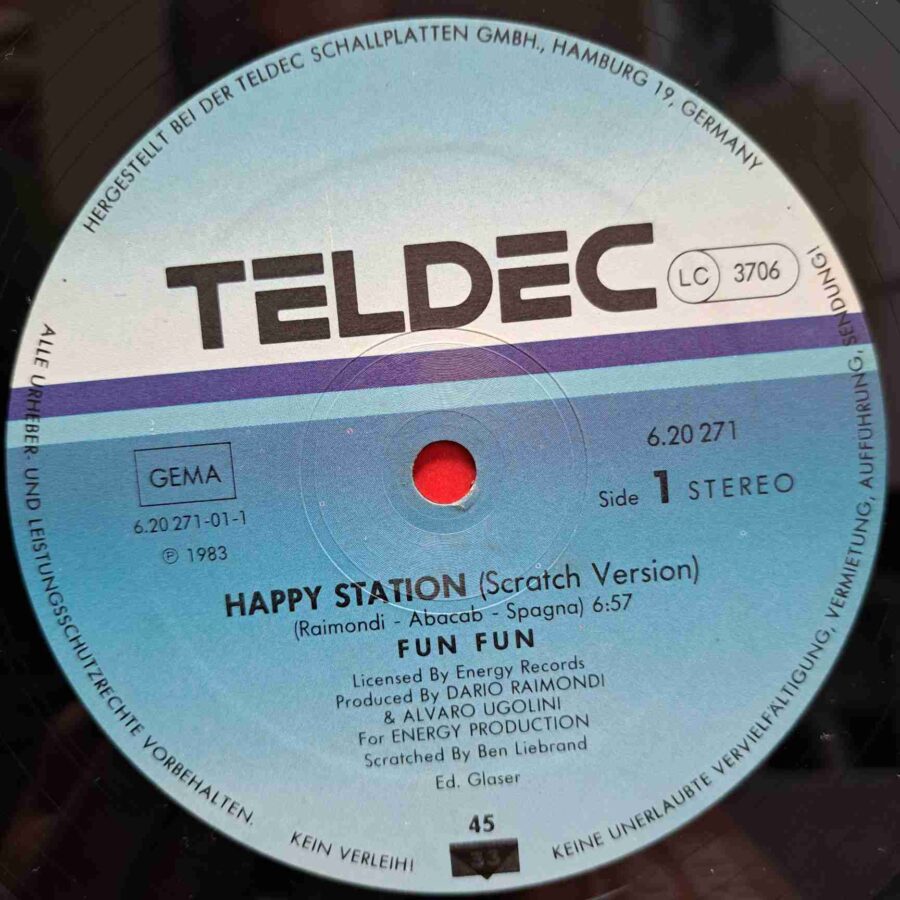 Fun Fun – Happy Station (Scratch Version) – Disc Vinil MAXI VG+ sku11 Fun Fun – Happy Station (Scratch Version) – Disc Vinil MAXI VG+