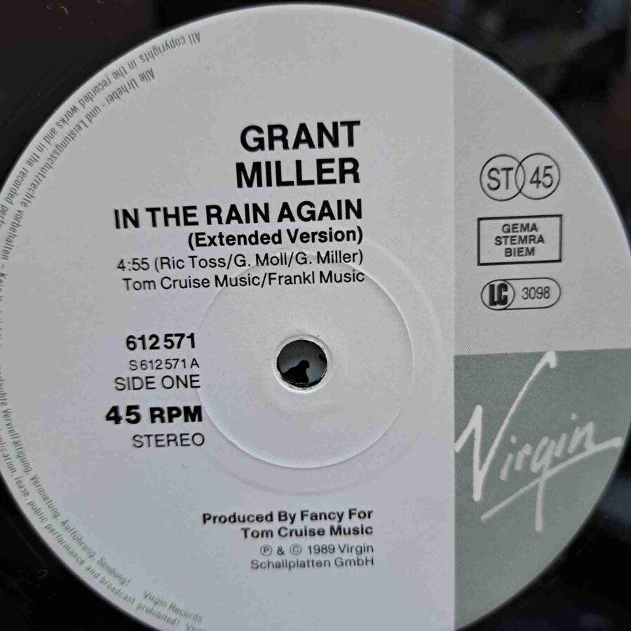 Grant Miller – In The Rain Again - Disc Vinil Maxi Single  EX