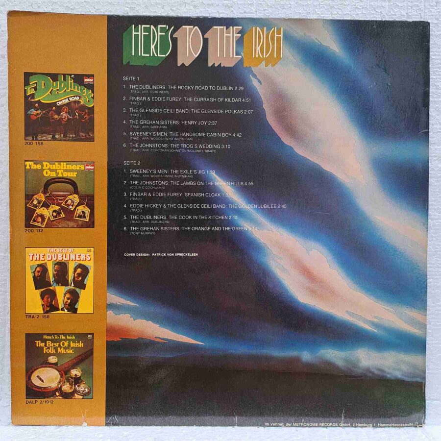 Here's To The Irish SKU3 (3) Here's To The Irish – The Dubliners, Finbar & Eddie Furey, Sweeney's Men, The Johnstons - Disc Vinil LP VG