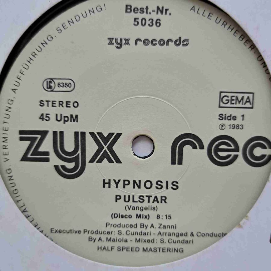 Hypnosis – Pulstar End Title (Blade Runner) - Disc Vinil Maxi Single Hypnosis – Pulstar / End Title (Blade Runner) - Disc Vinil Maxi Single EX