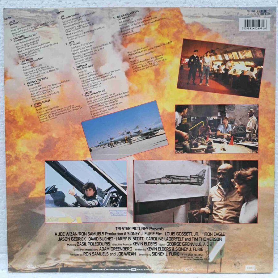 Iron Eagle (Original Motion Picture Soundtrack) – Queen, Helix, Adrenalin, Urgent - Disc Vinil LP VG VG+