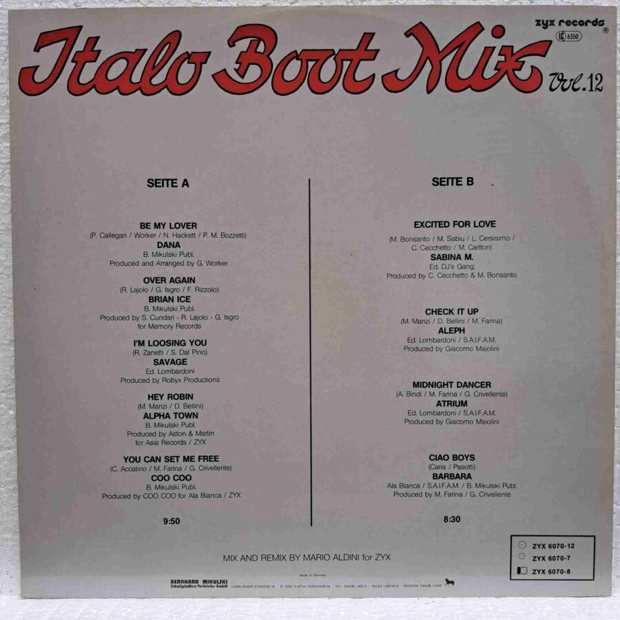 Italo Boot Mix Vol. 12 - Disc Vinil LP SKU8 (2) Italo Boot Mix Vol. 12 - Disc Vinil LP EX (copie)