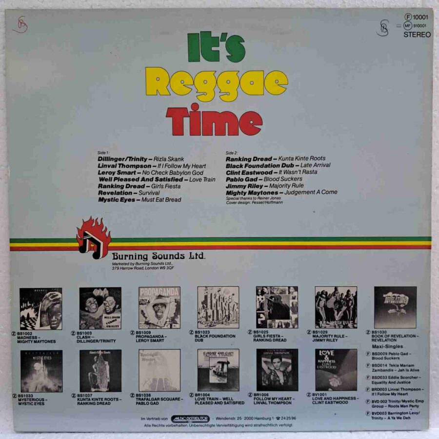 It's Reggae Time – Clint Eastwood, Dillinger / Trinity, Jimmy Riley, Pablo Gad - Disc Vinil LP VG+