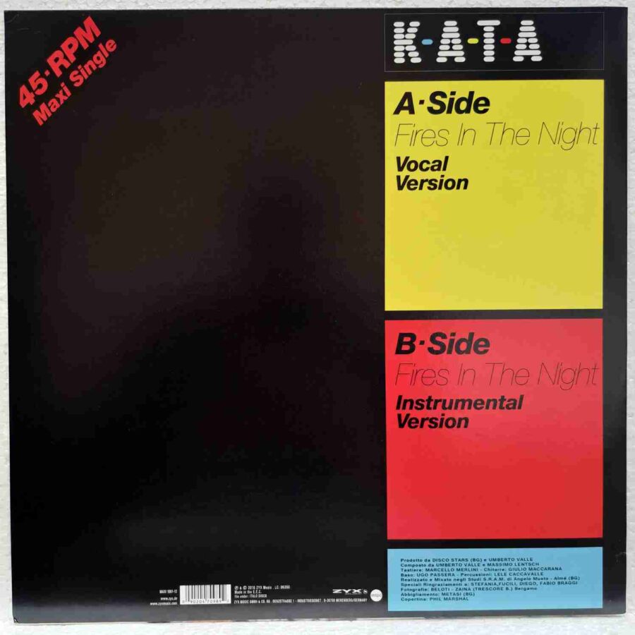 K-A-T-A – Fires In The Night - Disc Vinil Maxi Single sku8 (2) K-A-T-A – Fires In The Night - Disc Vinil Maxi Single EX