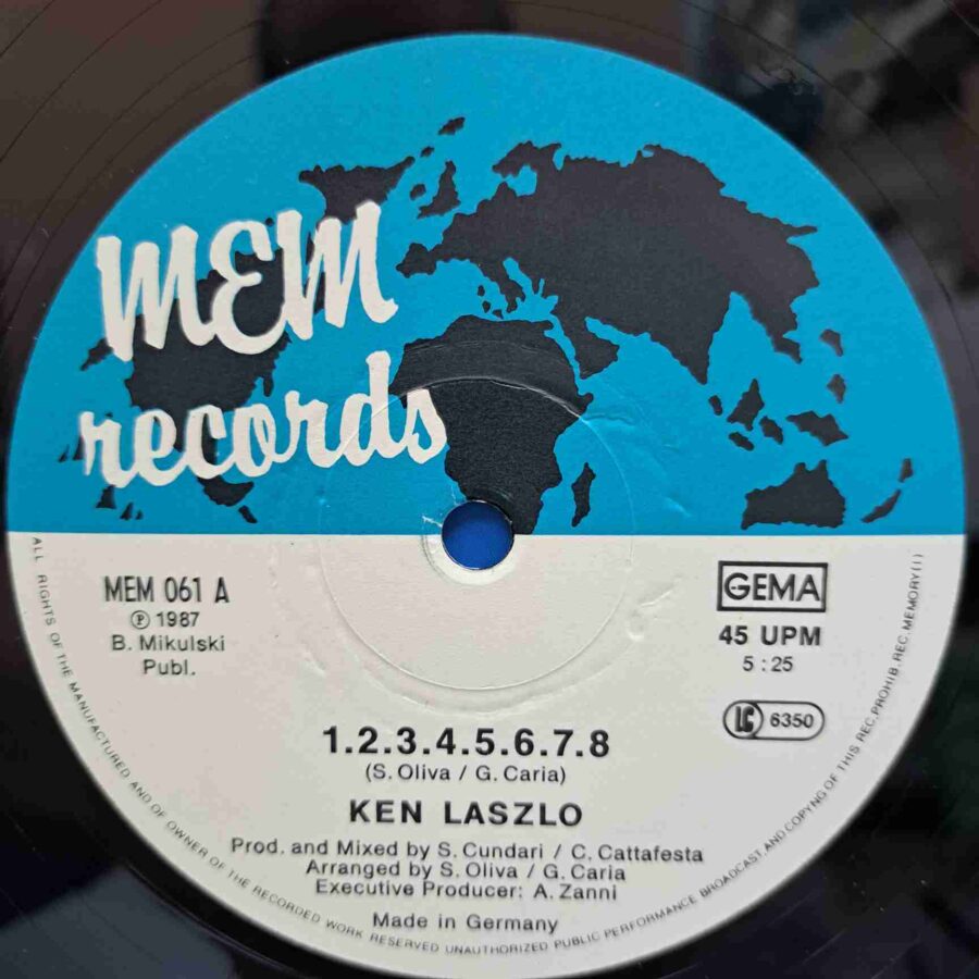 Ken Laszlo – 1.2.3.4.5.6.7.8 - Disc Vinil Maxi Single sku8 Ken Laszlo – 1.2.3.4.5.6.7.8 - Disc Vinil Maxi Single EX