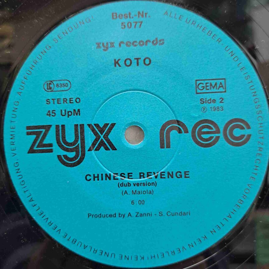 Koto – Chinese Revenge - Disc Vinil Maxi Single EX sku8 Koto – Chinese Revenge - Disc Vinil Maxi Single EX