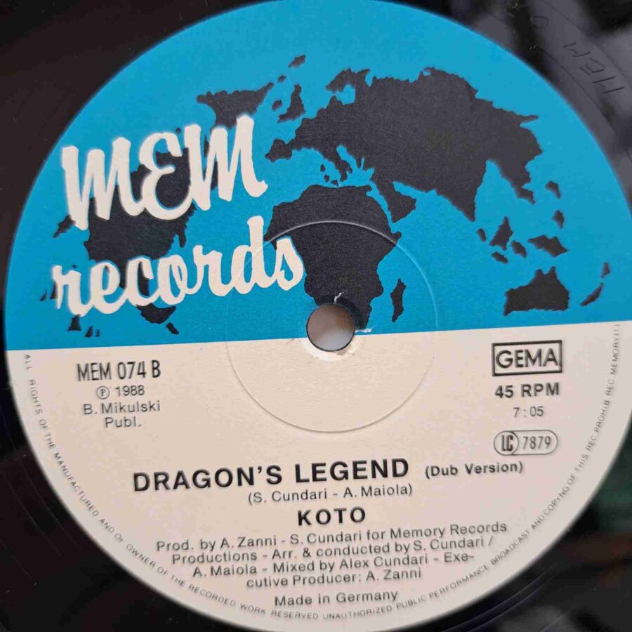 Koto – Dragon's Legend  - Disc Vinil MAXI EX