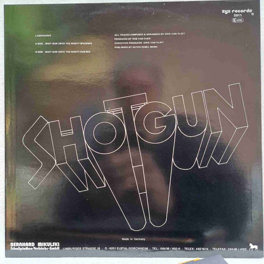 Laser Dance – Shotgun (Into The Night) - Disc Vinil LP maxi single  EX