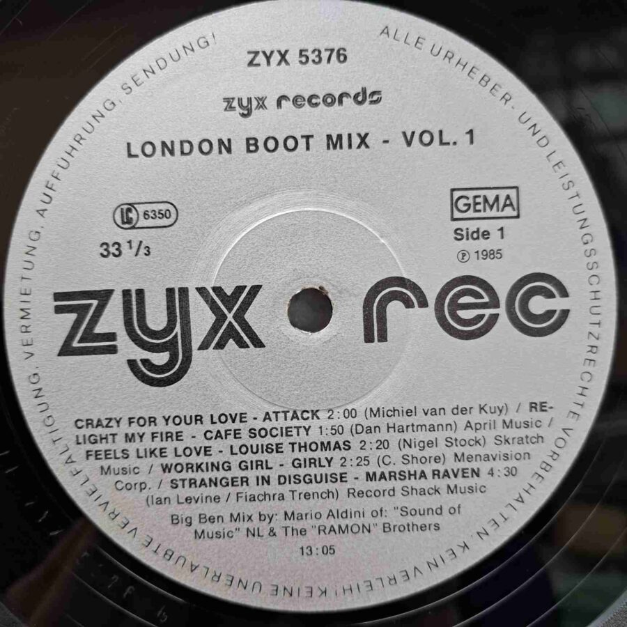 London Boot Mix Vol. 1 – Attack, Louise Thomas, Carol Jiani, Gino Soccio, Life Force - Disc Vinil LP VG+