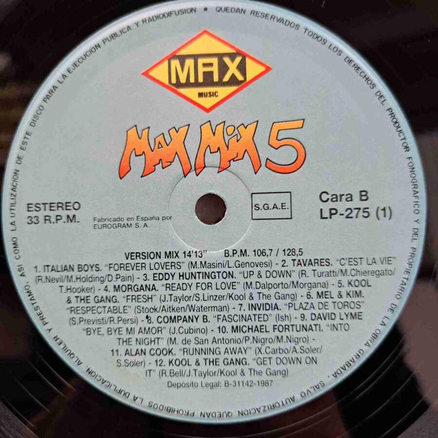 Max Mix 5 (2ª Parte) SKU2 (1) Max Mix 5 (2ª Parte) – Disc Vinil LP VG+