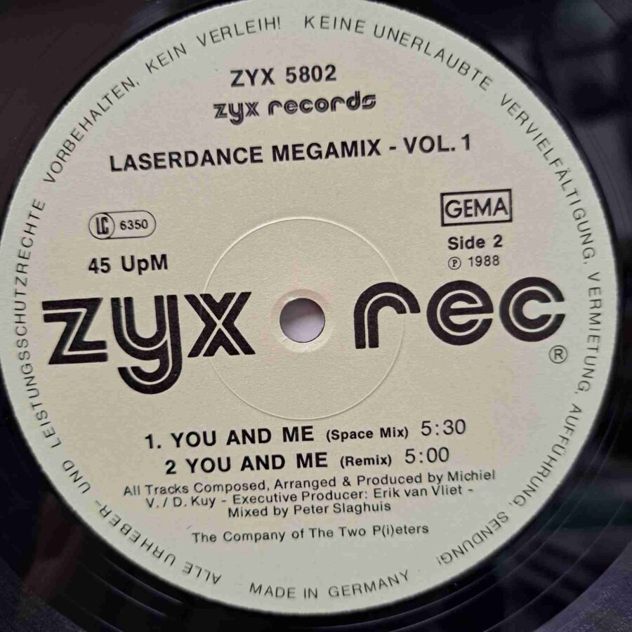 Megamix Vol. 1 SKU2 (1) Laserdance – Megamix Vol. 1 – Disc Vinil MAXI 45 RPM VG+