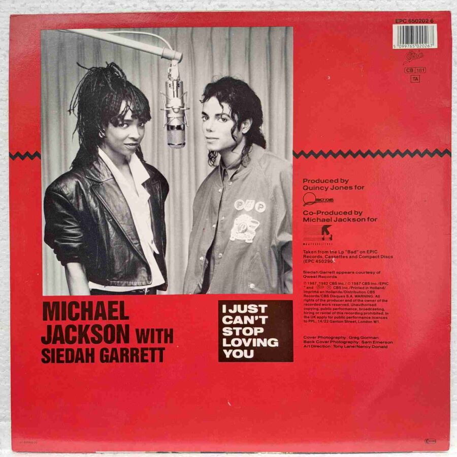 Michael Jackson – I Just Can't Stop Loving You SKU1 (4) Michael Jackson – I Just Can't Stop Loving You – Disc Vinil MAXI 45 RPM VG VG, puțin deformat