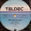Moti Special – Stop! Girls Go Crazy (Extended Version)  - Disc Vinil Maxi Single  EX